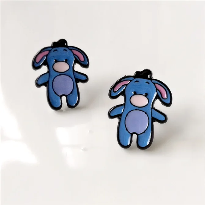 IVYYE Piglet eeyore Мода Аниме Сережка с героями мультфильмов милые серьги-гвоздики с животными для женщин девочек Дети Ювелирные изделия Рождество подарок