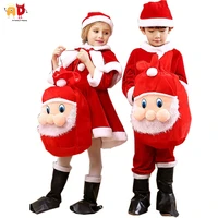 ad boys girls christmas costume clothing kids xmas santa claus sets childrens clothing dress