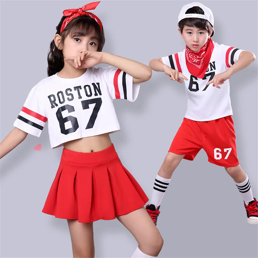 

2022, костюмы для джазовых танцев в стиле хип-хоп для мальчиков и девочек, детский танцевальный комплект с надписью ROSTON 67, Детские комплекты од...