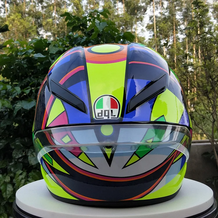 Мото rcycle шлем четыре сезона личность крутой мото с задним крылом гоночный зимний