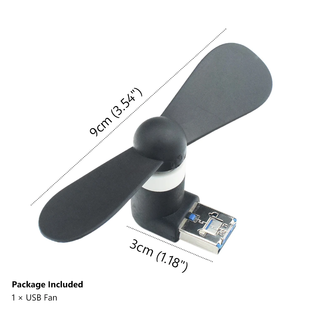 black YCDC 2-в-1 мини-usb вентилятор комбо USB кабель+ кабель Micro USB гаджет-генераторная установка сильный ветер вентилятор для samsung Xiaomi huawei htc otg-эндоскоп для смартфонов - Цвет: black