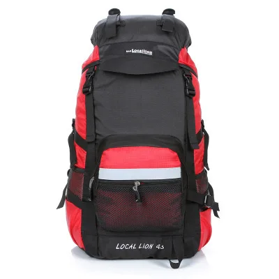 red 45L камуфляжный рюкзак, сумка для альпинизма, большая емкость, походный рюкзак, рюкзак для палатки A4817 - Цвет: red