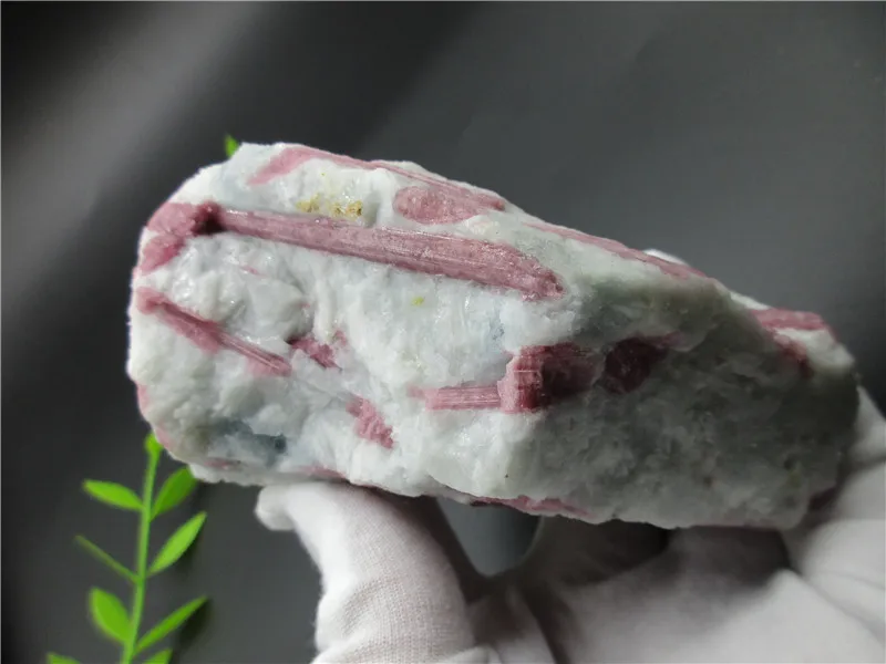 Природный Рубеллит Красный турмалин руды с Aquamarin Чакра Исцеление Камень Reiki