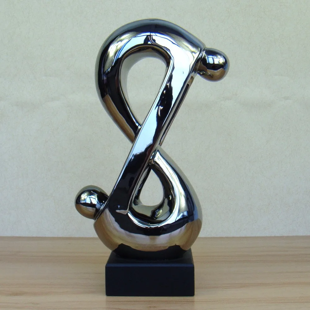 Статуэтка из фарфора Asbtract фигурка влюбленных гальванизированная керамика