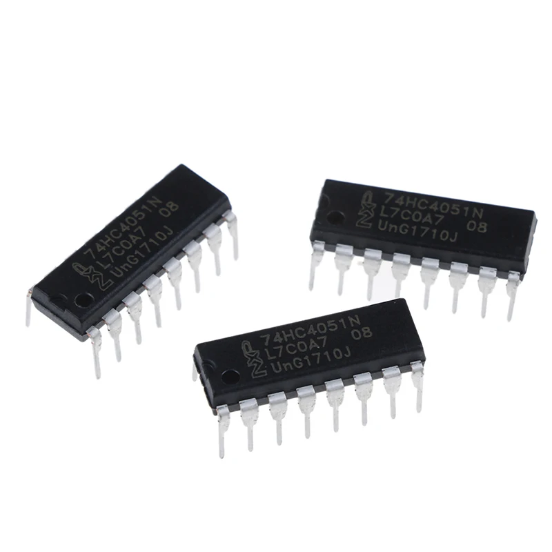 Новая Оригинальная прямая вставка чипа 74HC4051 SN74HC4051N DIP 16 10 шт.|Детали инструментов|