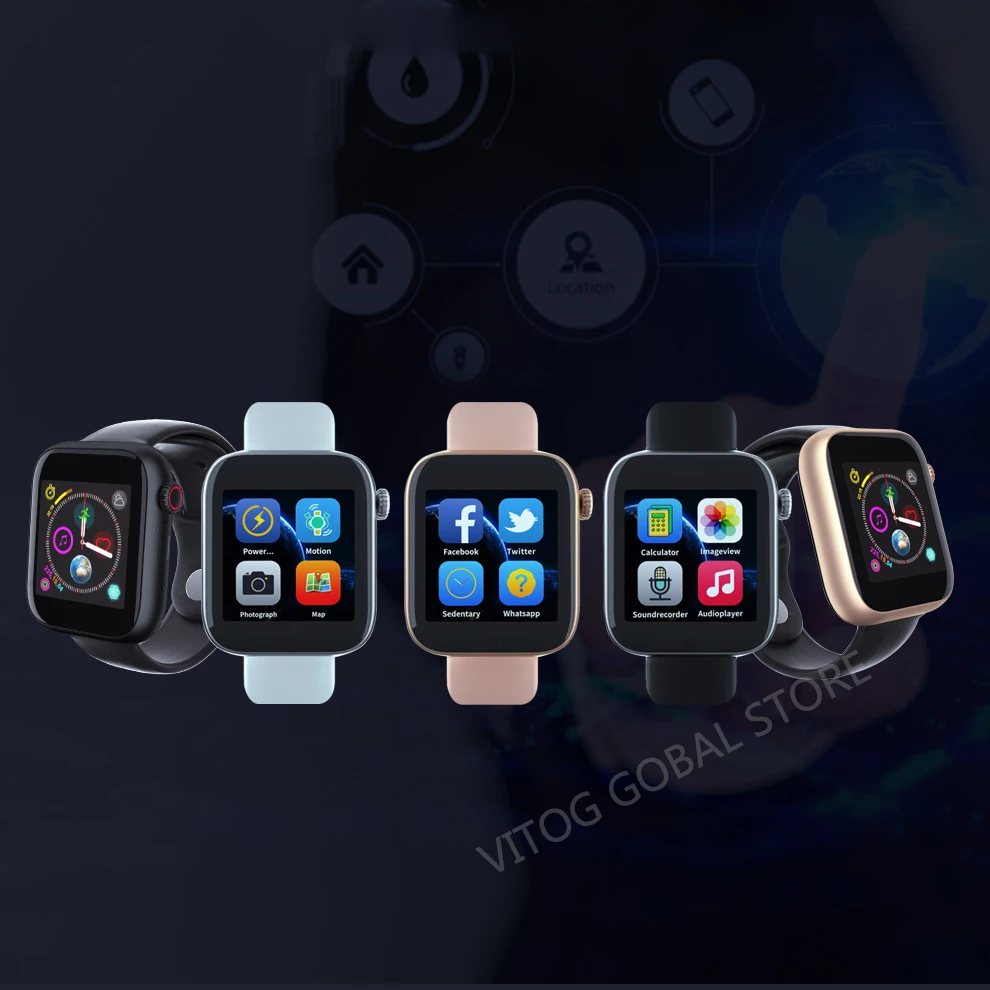 Спортивные Смарт часы с Bluetooth для мужчин и женщин камерой сенсорным экраном