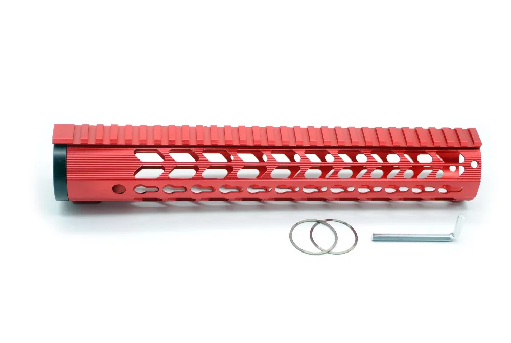 

AR10/ LR-308 12'' Inch Chinese Red Low Profile Free Floating Handguard Rail Mount System .308 Free Shipping