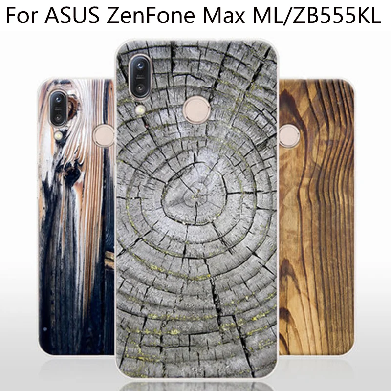 Чехол с текстурой древесины для ASUS ZenFone Max ML мягкие чехлы Zenfone ZB555KL задняя крышка