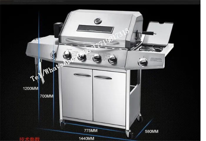 Бесплатная доставка по морю CFR Коммерческая Бездымная машина для барбекю кур