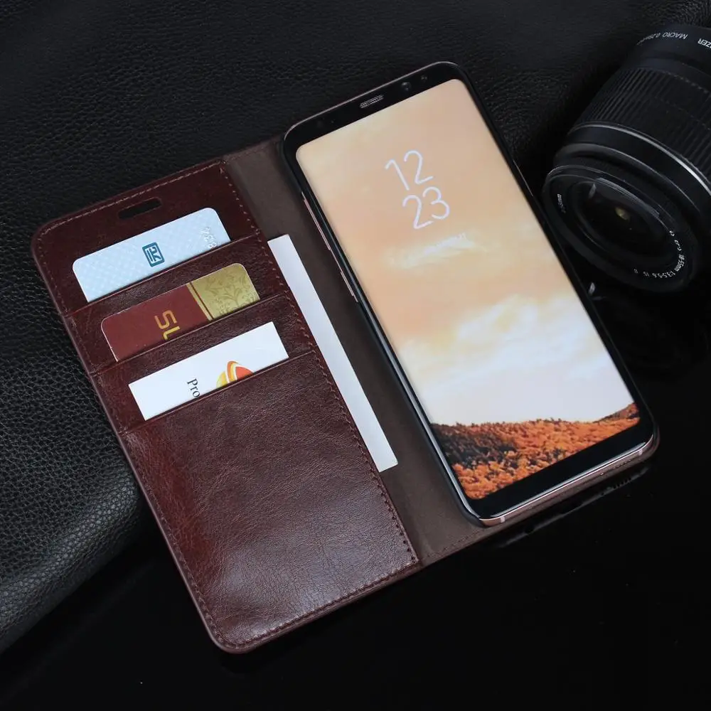 Роскошные ультратонкие чехлы-книжки из натуральной кожи для телефонов Samsung Galaxy M10