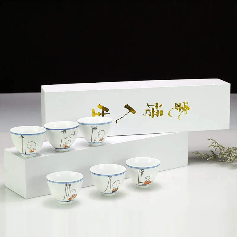 Керамика WSHYUFEI Jingdezhen 6 шт. подарочный набор для кунг-фу подарки всей семьи и друзей