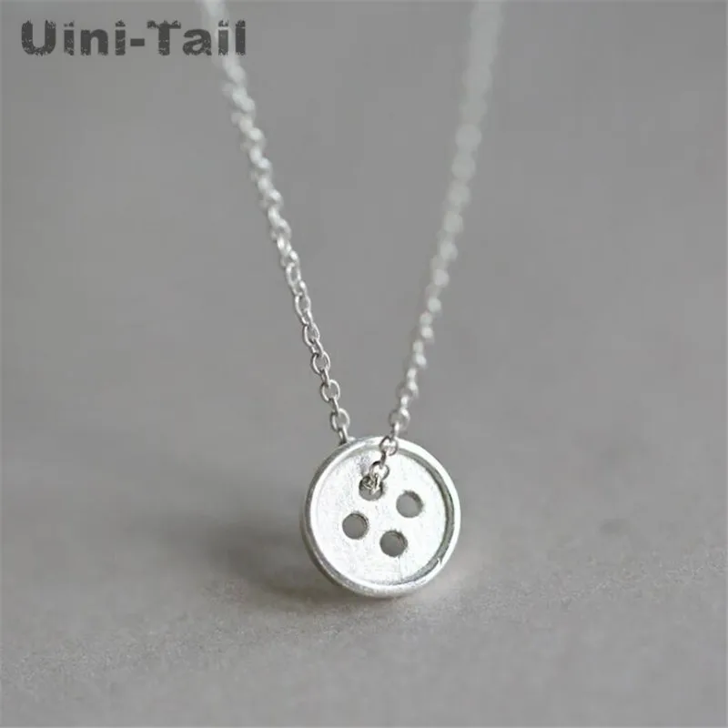 

Uini-Tail Горячая новинка 925 тибетское серебро корейский стиль дикая пуговица ожерелье модный расход искусственный китайский подарок на день С...
