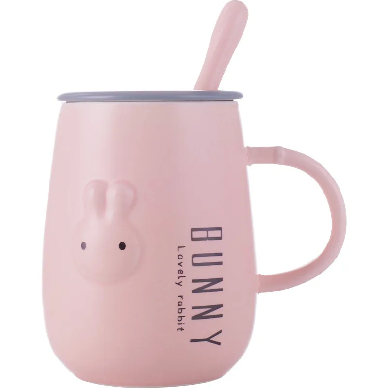 Забавная чашка с кроликом, аниме кружка Taza Desayuno Kahve Fincan Tazas Creativas Caffe Cup Kubek Emaliowany, кофейная чашка с черепом - Цвет: Regular Packaging