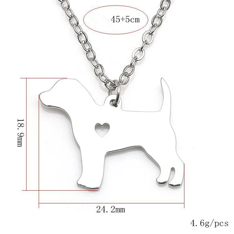 Ожерелье с подвеской в виде сердца из нержавеющей стали 304|heart pendant|beagle necklaceheart pendant