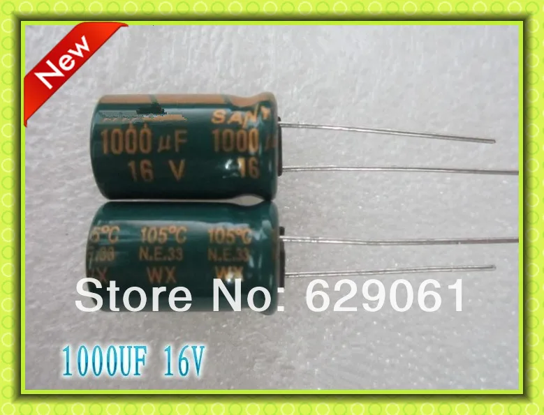 

Free Shipping Quality capacitor 16V 1000UF 16 1000 10X16