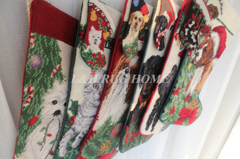 Бесплатная доставка носки с узлом на Рождество милыми собаками дизайнерские