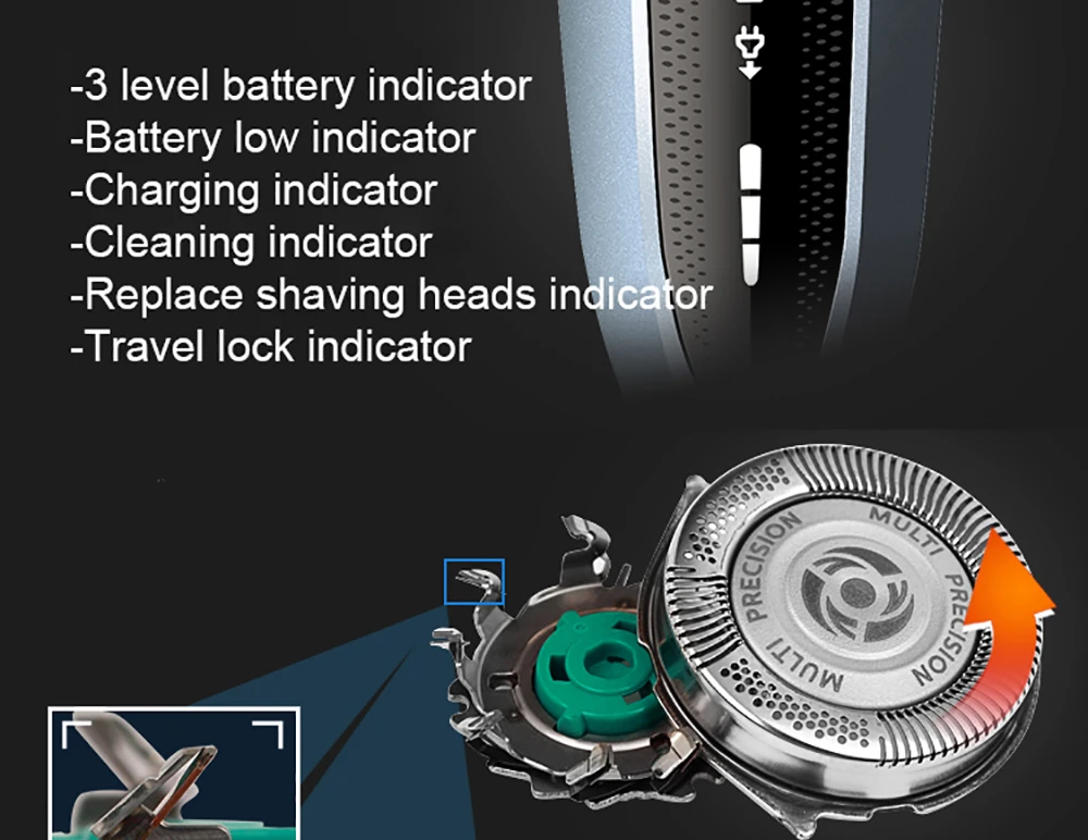 Бритва Philips серии 5000 Влажная и сухая электробритва S5380/26 с мультипрецизионной системой лезвия прецизионный триммер 100-240 В