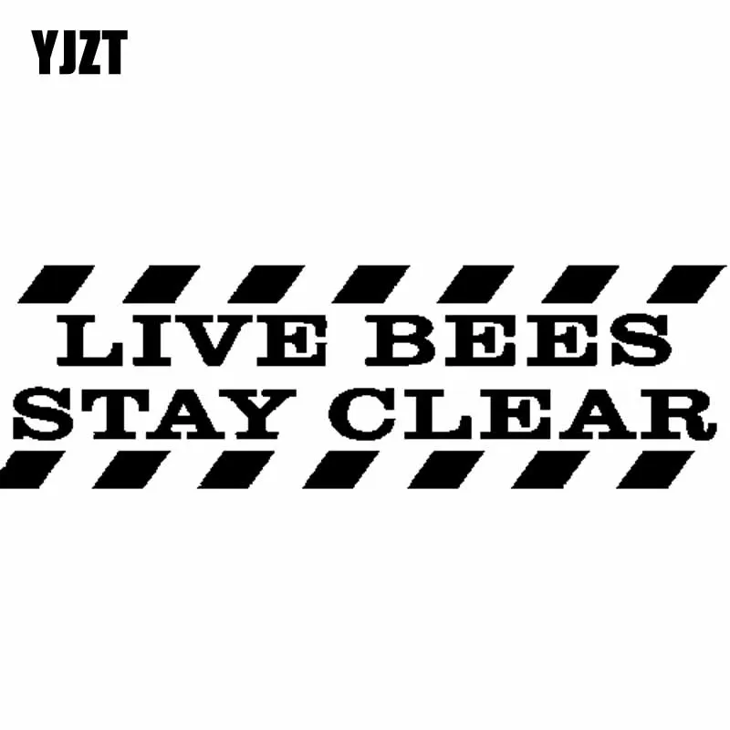

YJZT 18,8 см * 5,8 см пчелы остаются чистыми Наклейки Автомобиля Виниловая наклейка черный/серебристый C19-0100