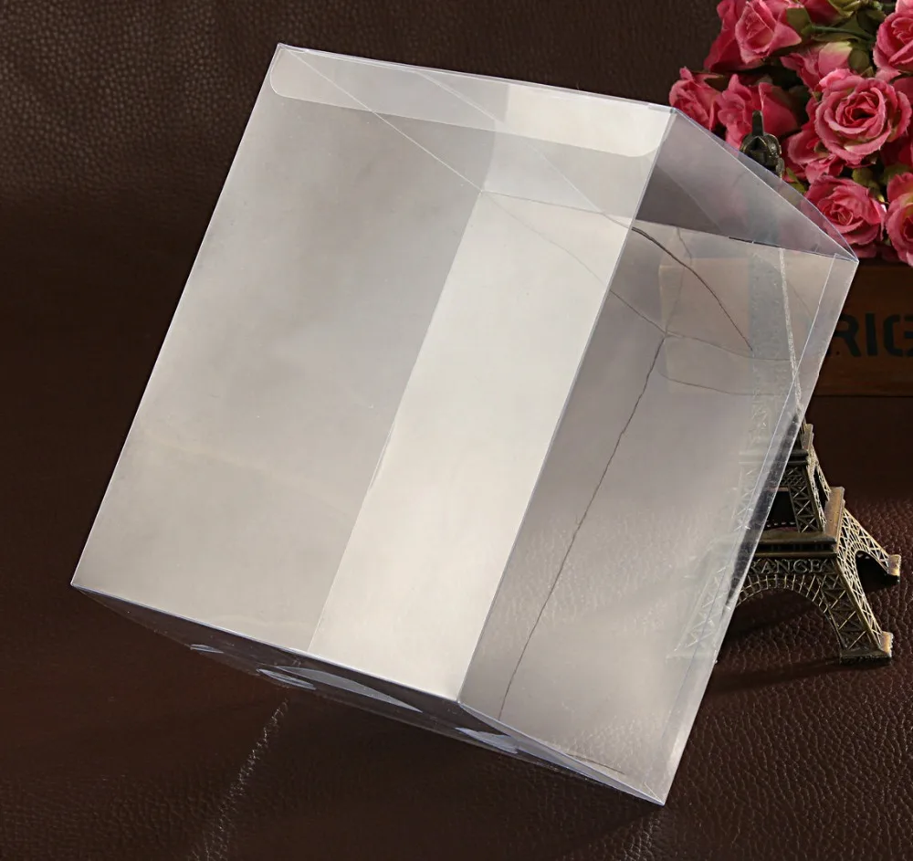Прозрачные подарки из ПВХ коробка для конфет упаковка украшений сувенир