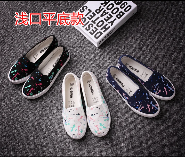 new 2015 spring and autumn fashion canvas shoes for women's thick bottom leisure cloth flat women 35-40 | Обувь