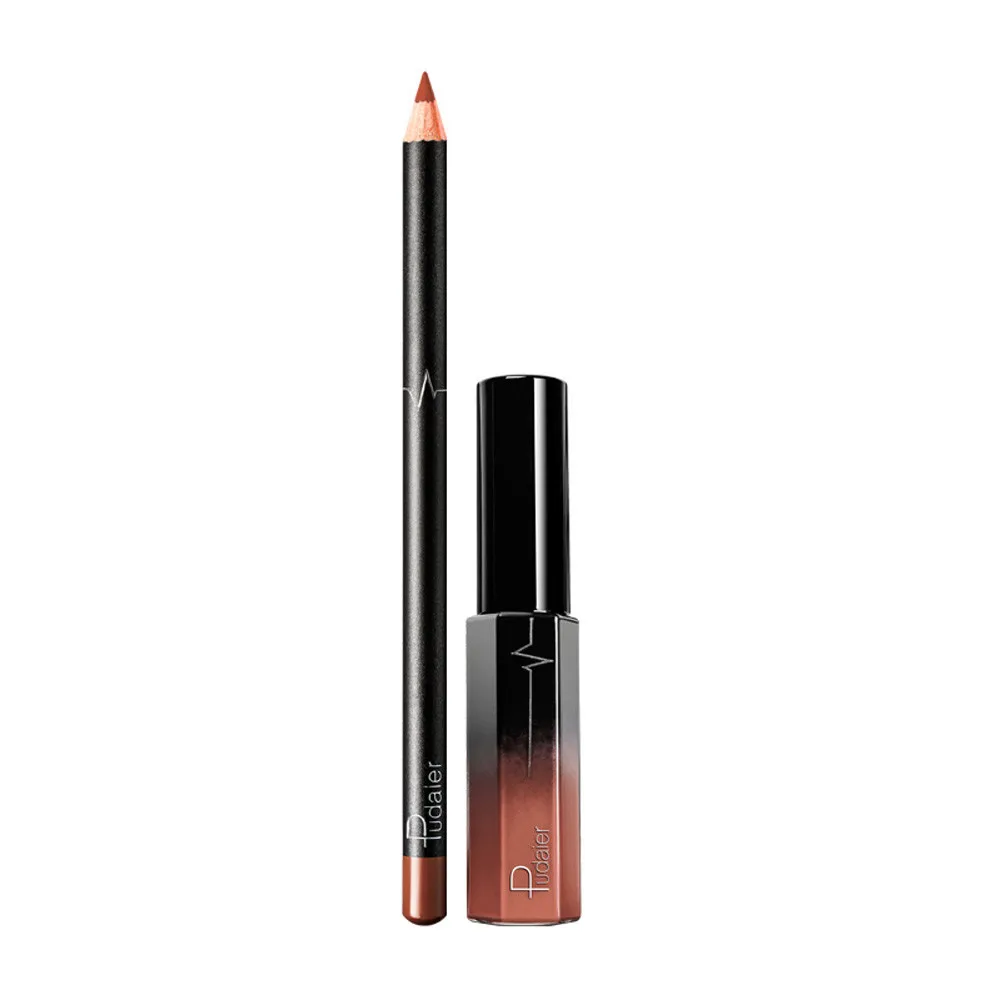 Pudaier Cosmetics 2 шт. бархатная матовая стойкая водостойкая помада, матовая помада для губ, набор, красота, Новое поступление, пигментированные помады
