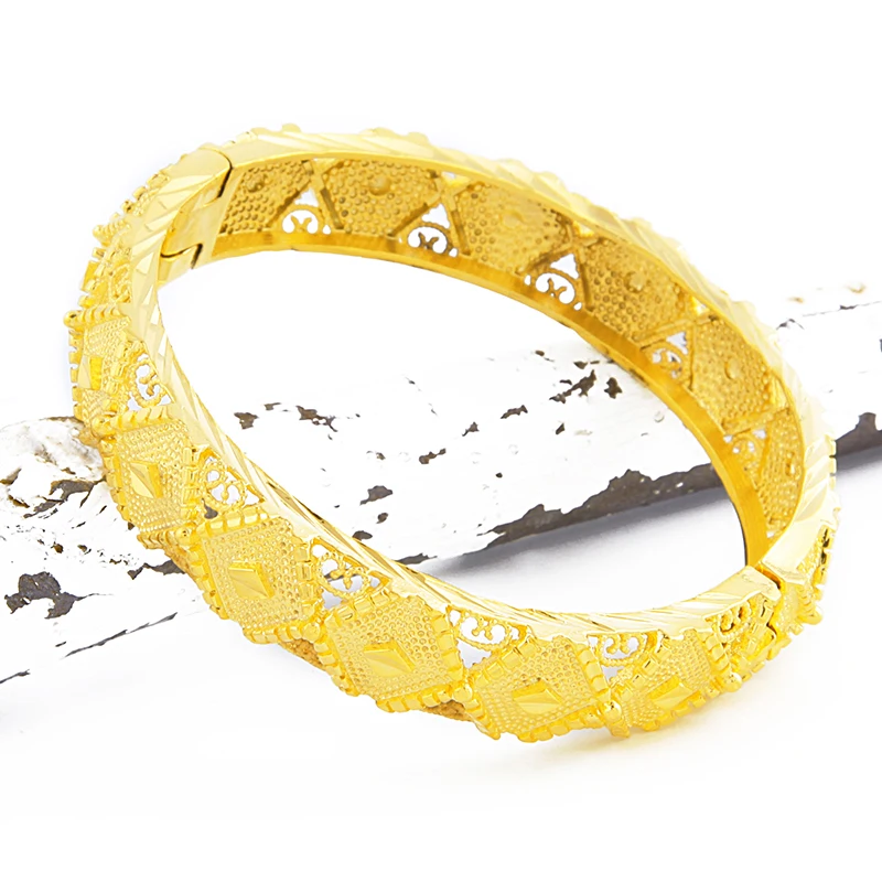 Винтажный женский браслет Ethlyn золотого цвета свадебный невесты Дубая