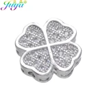 Кубический цирконий Juya сделай сам, Сердце Любви, креативный сепаратор, Шарм-бусины, аксессуары для рукоделия, натуральный камень, жемчуг, изготовление ювелирных изделий