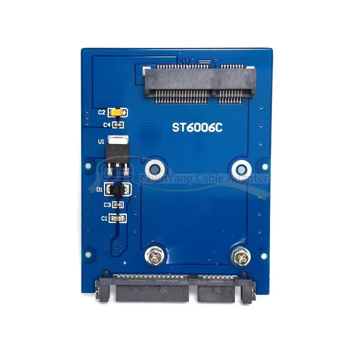 Тонкий тип Mini PCI E mSATA SSD до 2 5 &quotSATA 3 0 22pin HDD адаптер Жесткий диск PCBA|Компьютерные