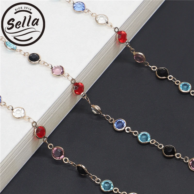 Новинка модное ожерелье Sella для солнцезащитных очков ремешок с цветными бусинами