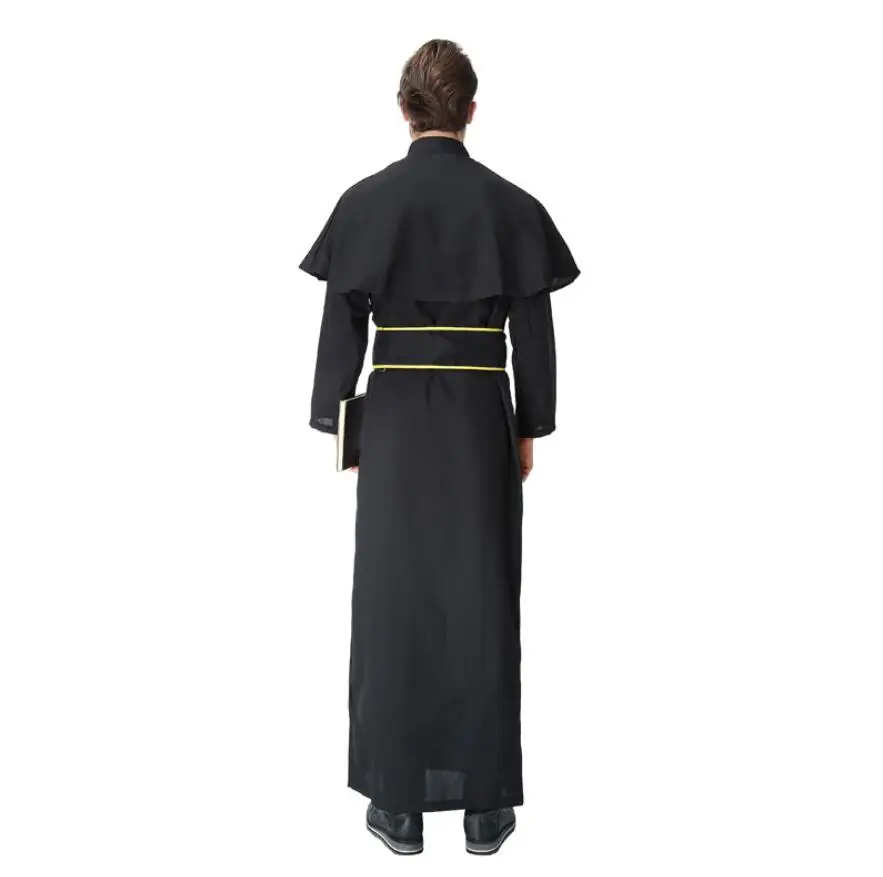 M-XL, новинка, для мужчин и женщин, новинка, для влюбленных, Мария, жрец, на Хэллоуин, маскарад, косплей, костюм Иисуса, для женщин, мужчин, взрослых, черная монашка, халаты