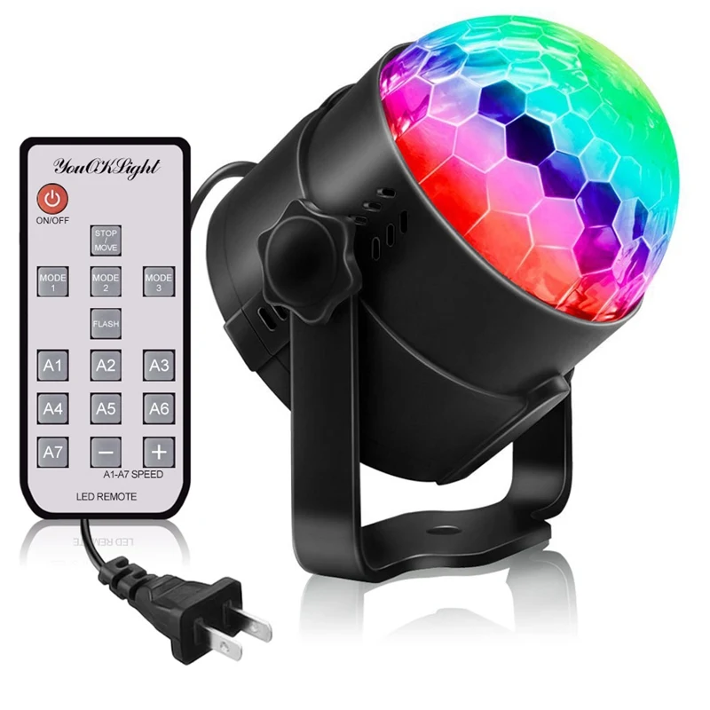 3 Вт RGB Хрустальный Магический шар светодиодный сценический проектор лампа DJ KTV