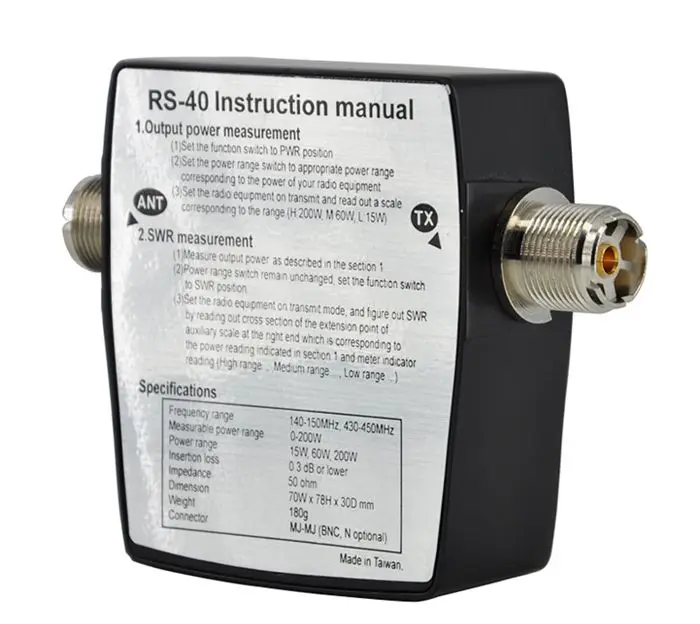 NISSEI RS 40 SWR/измерители мощности диапазон измерения 200 Вт с адаптером |power meter|power swr