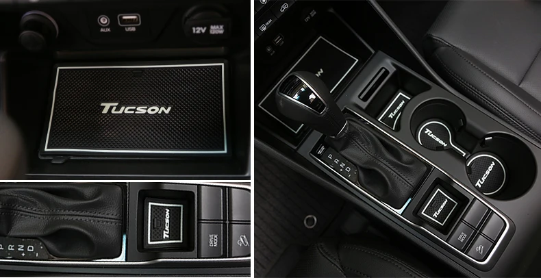Для hyundai Tucson резиновый коврик для паза двери автомобиля Противоскользящий коврик аксессуар для украшения салона автомобиля-Стайлинг коврик для чашки