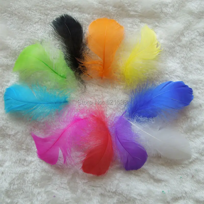 

500PCS/lot!Multicolor Goose Coquille Feathers,soft goose Feathers for wedding,8-12cm,wholesale,cheap feathers,10colours