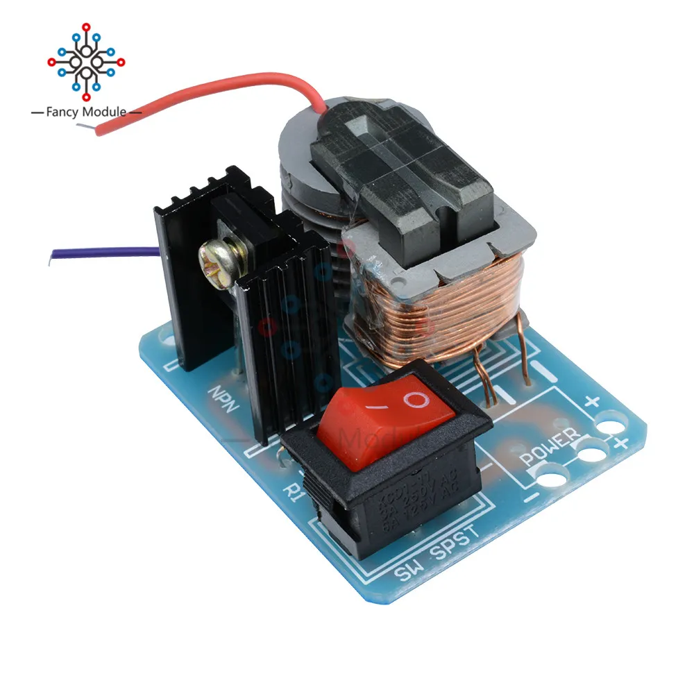 15KV High Frequency DC Voltage Arc Ignition Generator Inverter Boost Step-Up 18650 U Core Transformer Suite 3.7V DIY Kit | Инструменты