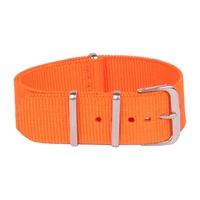 buy2 get 10 off solid orange bracelet army military watch army nato fabric nylon watchbands strap bands belt 24mm wholesale