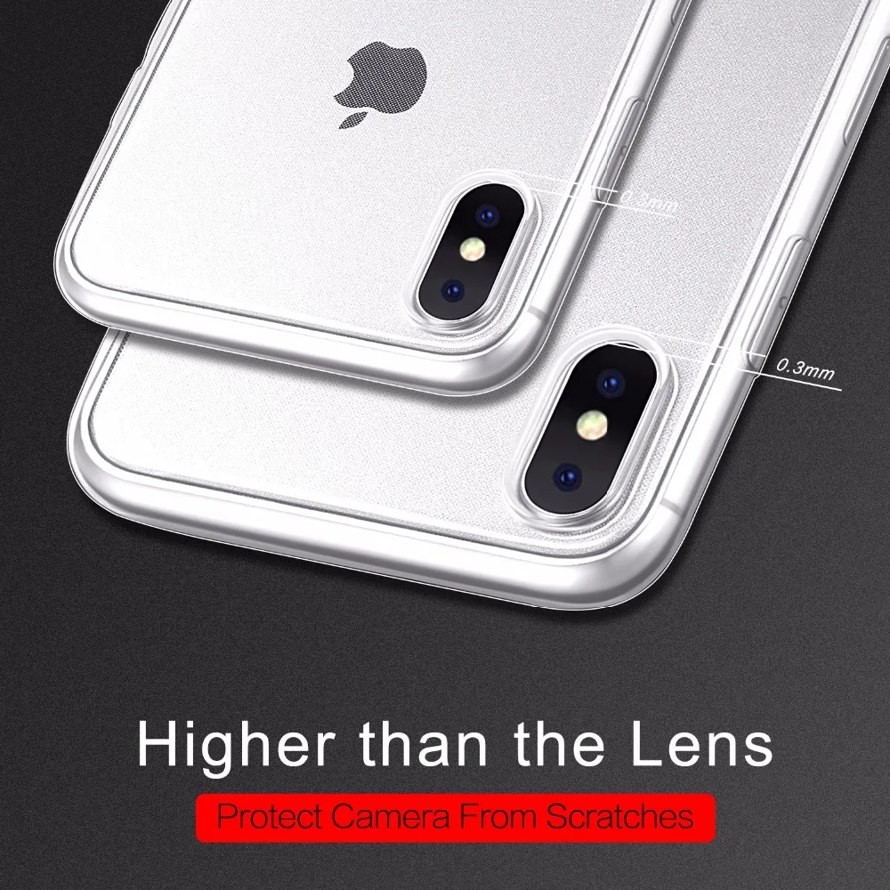 TPU Case for iPhone X Ultra Thin Soft Silicone Transparent Cover 6 6s 7 8 Plus Cases Phone |