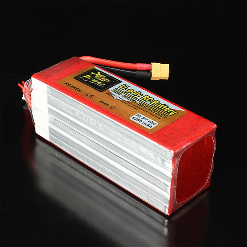 Новейший ZOP power 22 2 V 6200mAh 6S 45C перезаряжаемый Lipo аккумулятор XT60 с батарейным