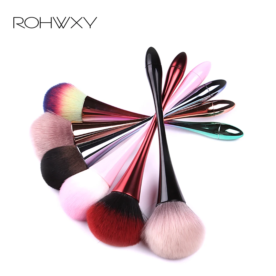 Цветная мягкая щетка для очистки ногтей ROHWXY удаления блестящего УФ геля пудры