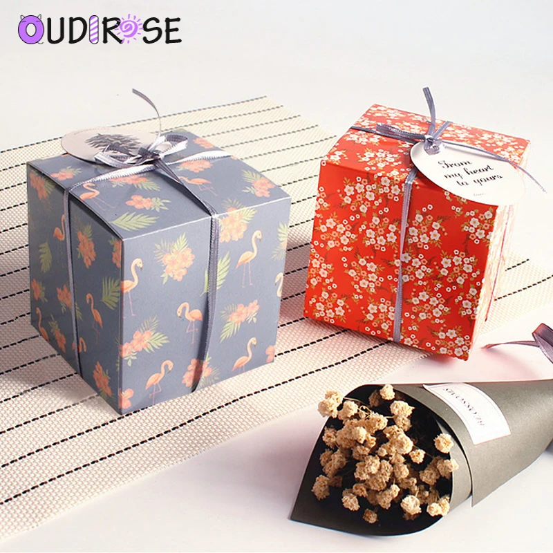 OUDIROSE Свадебная Сувенирная Коробка День матери конфеты квадратная Подарочная
