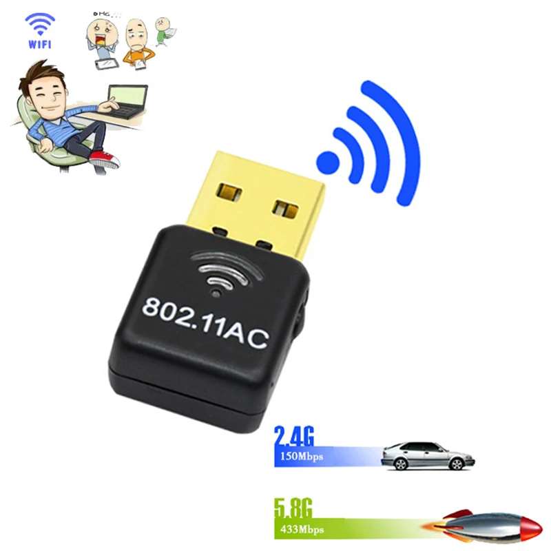 

600M USB Wireless Wifi Adapter 5GHZ 2.4Ghz 600mbps Dual Band Antenna Adapter Wi-fi Network LAN Card 802.11b/n/g/ac Drop Shipping