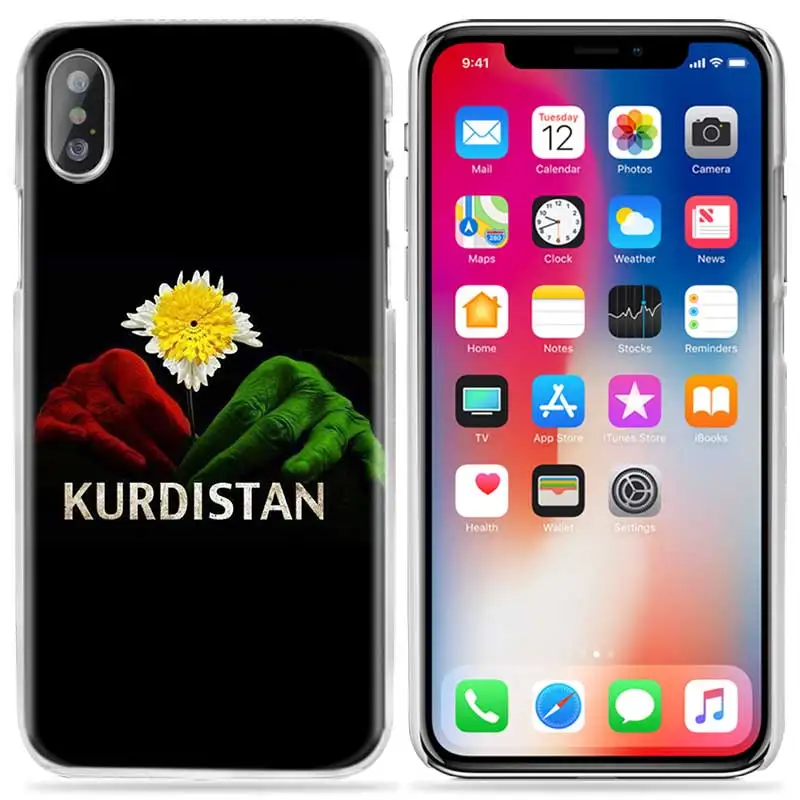 Чехол Kurdistan с флагом львом для iPhone XS Max XR X 10 7S 8 6 6S Plus 5S SE 5 4S 4 5C Прозрачный жесткий пластиковый чехол для телефона 11