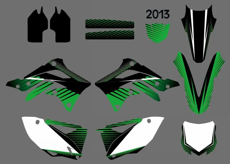 Новый стиль (0366) команда графики и фоны наклейки Наборы для Kawasaki KX450F KXF450 2013 KXF 450 KX