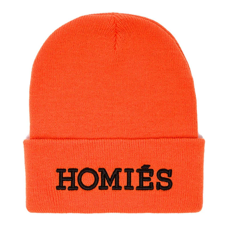 Зимние шапки для женщин HOMIES 3D стереоскопическая Вышитая шерстяная трикотажная шапочка хип-хоп шляпа Новое поступление шапочки мужские зимние шапки