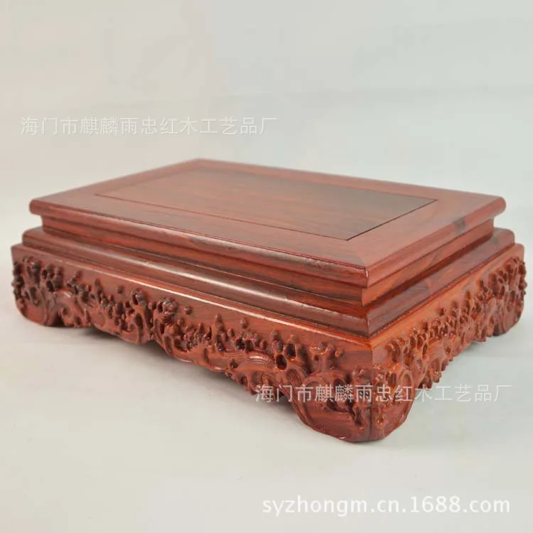 

[Rain] Zhong mahogany mahogany plinth stones jade Buddha statues carved wooden ornaments bonsai base