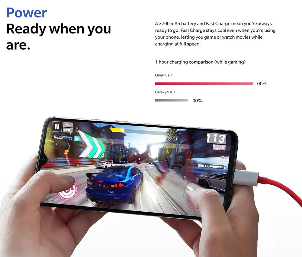 Мобильный телефон Oneplus 7, Восьмиядерный процессор Snapdragon 855, 8 ГБ, 12 Гб ОЗУ, 256 Гб ПЗУ, UFS 3,0, 6,41 дюйма, 48мп камера, 4G LTE, NFC Smart