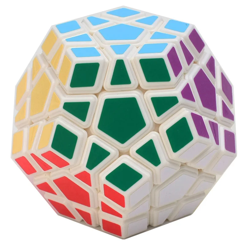 guanhu white 2x2x2 3x3x3 магический куб-мегаминкс стикер меньше стикер головоломка куб 12 Сторон Qiyi Shengshou YJ Fanxin куб додекаэдра игрушка - Цвет: guanhu white