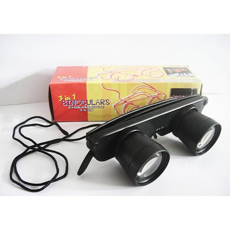 

High Quality Multifunctional Adults Pocket Durable 3*28 Glasses Fishing Binoculars Telescope Outdoor Sports Camping Hiking Tools