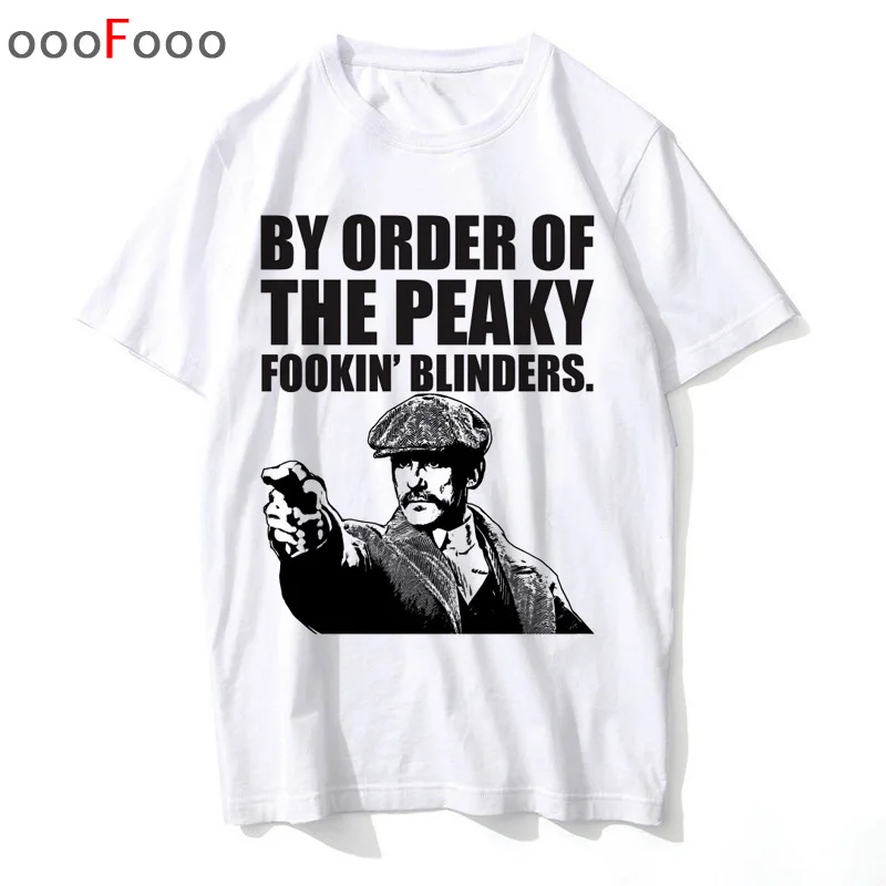 Футболка Peaky Blinders, уличная футболка, топ, футболка в стиле хип-хоп, негабаритная Мужская/женская летняя мужская футболка с круглым вырезом, модные крутые футболки