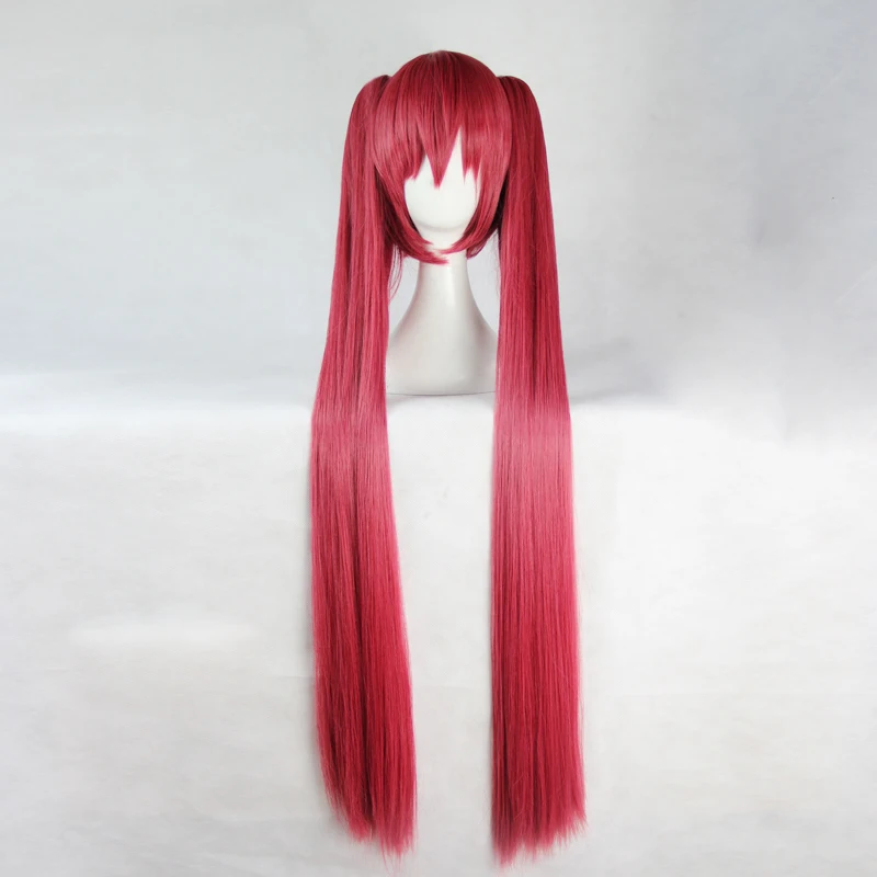 Аниме Bleach Riruka Dokugamine Косплей Парик 100 см Темно-Красный Длинные Прямые Партии
